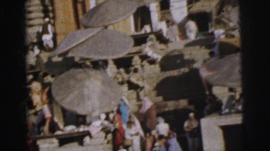 1962: people in marketplace busily going about their business BANGKOK, THAILAND