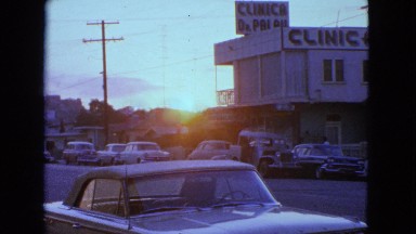 1963: sunset over street BARRINGTON, ILLINOIS