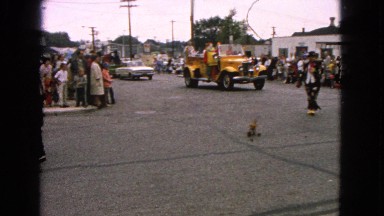 1963: clowns walking and driving in a parade BARRINGTON, ILLINOIS