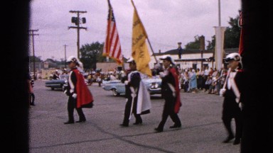 1963: a parade with cars is seen BARRINGTON, ILLINOIS