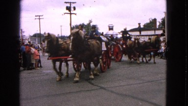 1963: Firefighters Parade in Barrington, Illinois