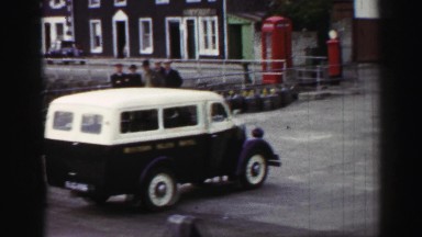 1952: A Building View Seen From a Car in England