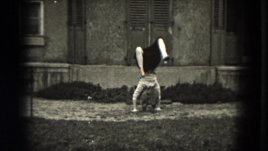 1953: A child is seen doing a handstand.MILWAUKEE, WISCONSIN
