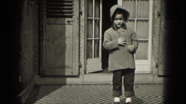1953: A child is seen posing and waving his hand.MILWAUKEE, WISCONSIN