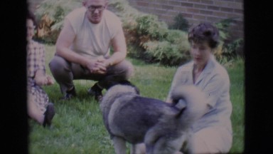 1966: a family plays with their dog.CLARKDALE, ARIZONA