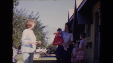 1967: A beautiful day out with the neighbors to the park to have catch