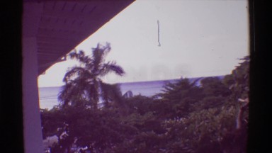 1971: a coastal area is seen with tall trees.HAWAII
