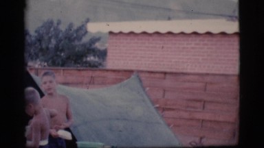 1968: kids camp outside of the house COTTONWOOD, ARIZONA