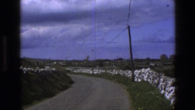 1969: country scene with winding road and cows in fields IRELAND