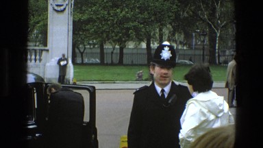 1969: police officer talking to a woman IRELAND