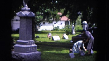 1953: a graveyard is seen MILWAUKEE, WISCONSIN