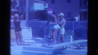1966: swimming guys in a swimming pool FLORIDA