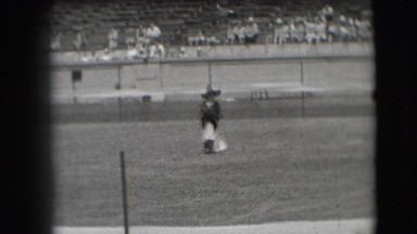 1941: A Man in Joker Costume Performs at Circus Ground in Nevada