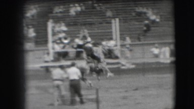1941: a horse with a rider is seen galloping NEVADA