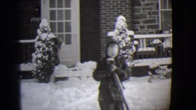 1944: clearing the pathway daddy and the kids before mummy comes back home
