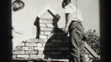 1952: Men Building With Cement And Bricks In Edinburgh, Scotland