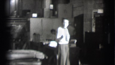 1959: a man is seen explaining ST. LOUIS