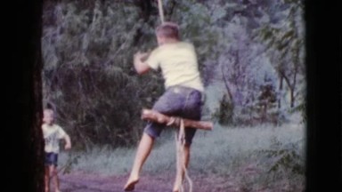 1968: Children Swinging and Playing at a Park in Cottonwood, Arizona
