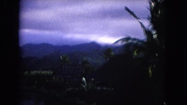 1968: beautiful mountain view from lake. HAWAII