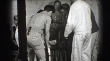 1941: sailors and laymen and even a woman are getting seats ready