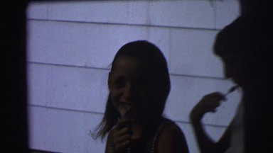 1972: a baby with a big and baggy diaper walking around and having fun LYNBROOK