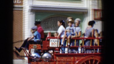 1959: riding through the street DISNEYLAND, CALIFORNIA