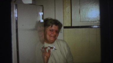 1972: kid is trying to scare the camera man LYNBROOK, NEW YORK