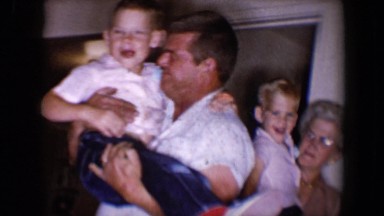1958: grandparents holding grandsons TUCSON, ARIZONA