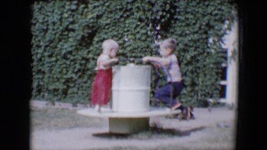 1958: this is me and my brother, so we when were little used to play