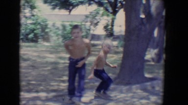 1958: topless children are seen eating something TUCSON, ARIZONA