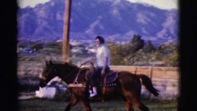 1968: Women Riding Horses in a Park Near Cottonwood, Arizona