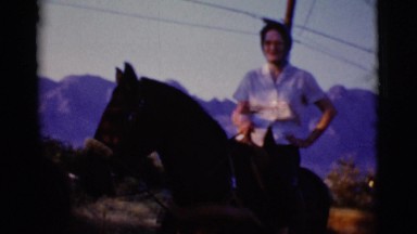 1968: A Woman Riding a Horse in Cottonwood, Arizona