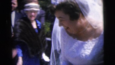 1962: "couple celebrates their wedding: the happiest day of their lives"