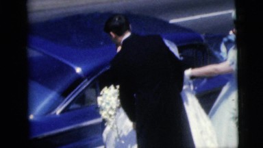 1962: the two married couples are preparing to get into the car NEW YORK CITY