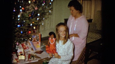 1967: christmas morning and opening presents NEVADA