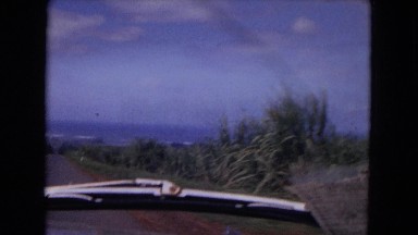 1967: a beautiful mountain ridgeline as seen through the window