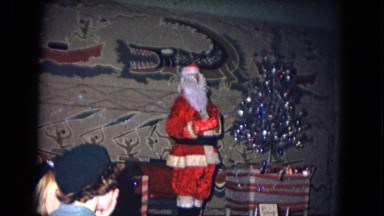 1967: santa handing out gifts to girl guides NEVADA