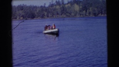 1956: two women and one woman fishing on the lake FLORIDA