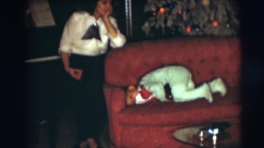 1954: family celebrating christmas PENNINGTON, NEW JERSEY