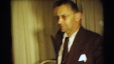 1954: Wacky Dad Making Faces at Camera in Pennington, New Jersey