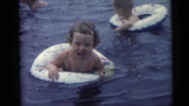 1954: Children Swimming in Lake at Pennington, New Jersey