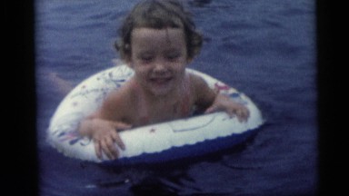 1967: Learning to Swim Cute Baby Camden, New Jersey