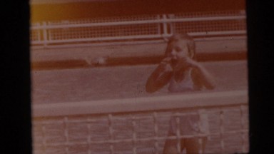 1967: A Little Girl Watching Her Baby Brother in a Swimming Pool, Camden, New Jersey