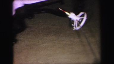 1972: Boy Playing With Remote-Controlled Rocketship Toy In Lynbrook, New York