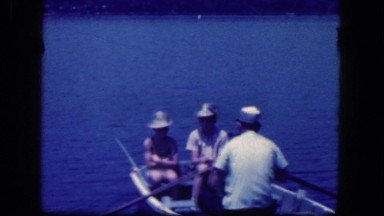 1964: honey moon couple roaming in lake NIAGRA FALLS, NEW YORK