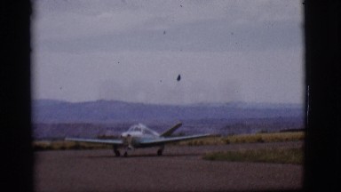 1968: aeroplane in the mountains at runway COTTONWOOD, ARIZONA