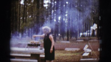 1968: cooking barbecue in the forest COTTONWOOD, ARIZONA