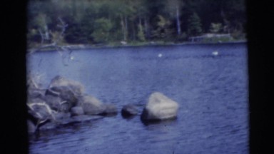 1953: picturesque river flowing beautifully over the landscape WISCONSIN