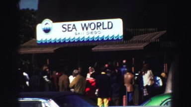 1969: People Waiting in Front of Sea World Yosemite California