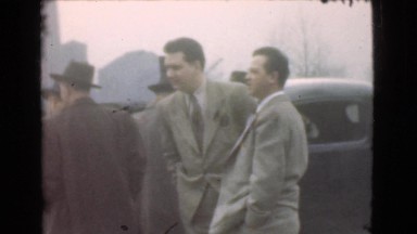 1939: men talking outside LOS ANGELES, CALIFORNIA